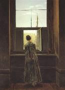 Caspar David Friedrich Woman at a Window (mk22) USA oil painting artist